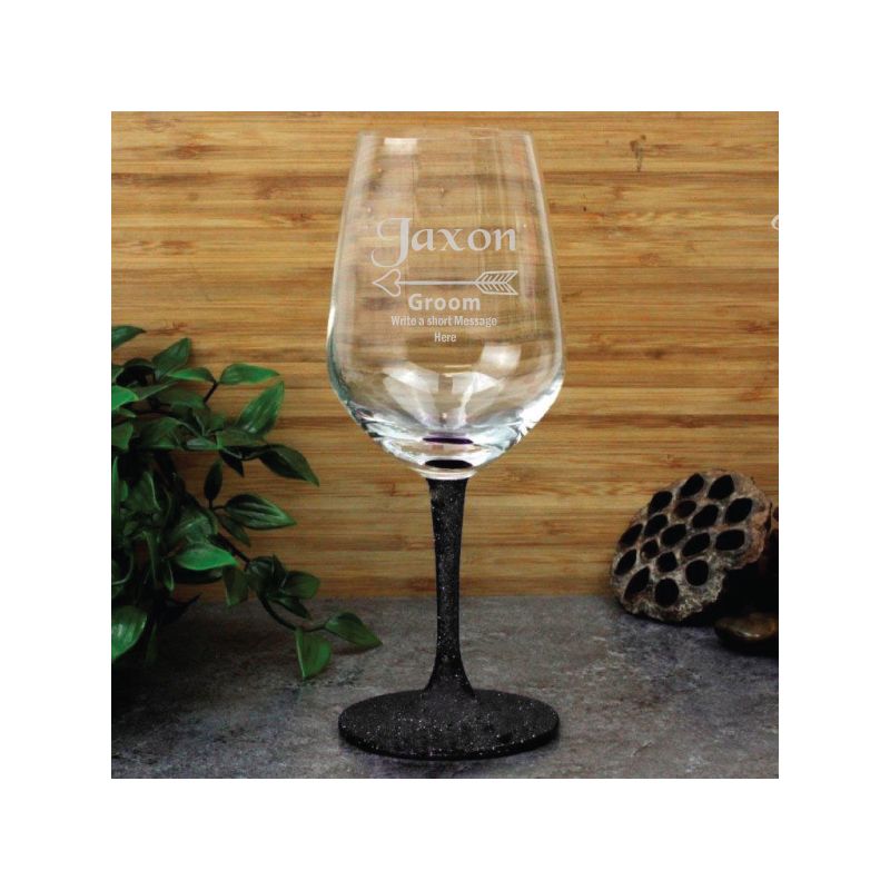 Groom Engraved  Personalised Wine Glass