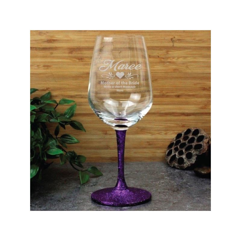 Engraved Personalised Wine Glass 450ml - Mother Of The Bride 