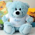 1st Christmas Personalised Teddy Bear Blue Plush