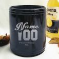 Personalised 30th Black Can Cooler- Male Gift