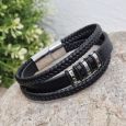 Stacked Leather Bracelet GrandPa Gift Box