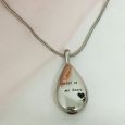 In my Heart Tear Drop Urn Ash Necklace in Personalised Box