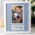 Baby Boy Naming Day Photo Frame 4x6  -  Blue