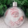 Personalised 1st Christmas Photo Bauble Ornament