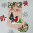 Personalised Colorful Christmas Stocking - Cardinal