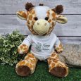 Christening Personalised Giraffe Toy Chubbs