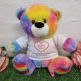Personalised Valentines Day Photo Bear Rainbow 30cm