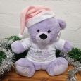 Christmas Bear 30cm Lavender Pink Hat