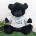 Personalised Brother Teddy Bear 40cm Black