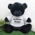 Get Well Bear with Personalised T-Shirt Black 40cm