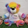 Valentines Day Anatomical Heart Bear Rainbow Plush 30cm