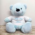 Personalised Memory Teddy Bear 40cm Light Blue