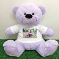 Personalised Photo Teddy Bear 40cm Lavender