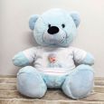 Personalised Photo Teddy Bear 40cm Light Blue