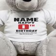 Recordable 100th Birthday Teddy Bear Grey 40cm
