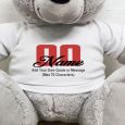 Recordable 30th Birthday Bear with T-Shirt - Grey 40cm