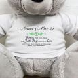 Voice Recordable Christening Bear with T-Shirt - Grey 40cm