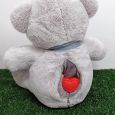 Voice Recordable Memorial Photo Bear with T-Shirt - Grey 40cm