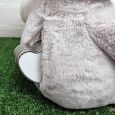 Personalised Keepsake Bear witHheart Grey / Pink 40cm