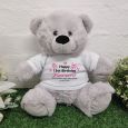 Personalised 13th Birthday Bear Grey Plush 30cm