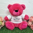 Personalised 13th Birthday Party Bear Hot Pink Plush 30cm