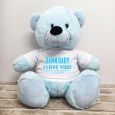 Naughty Love You Valentines Day Bear - 40cm Light Blue