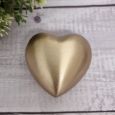 Gold Heart Urn Photo Teddy Bear 40cm Cream