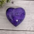Purple Heart Urn Photo Teddy Bear 40cm Cream