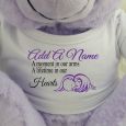 Personalised Angel Memorial Teddy Bear - Lavender