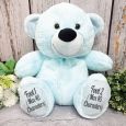 Light Blue Birth Details Personalised Teddy Bear 40cm