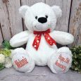 Anniversary Bear 40cm White with Red Ribbon