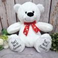 Anniversary Bear 40cm White with Red Ribbon
