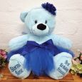 1st Birthday Princess Teddy Bear 40cm Light Blue