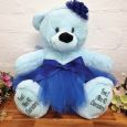 Personalised Princess Teddy Bear 40cm Light Blue