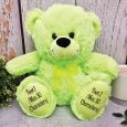 Personalised 13th Teddy Bear Lime Plush 30cm