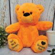 Christening Teddy Bear Orange Plush 30cm