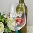 Graduation Engraved Personalised Wine Glass 450ml