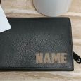 Personalised Black Leather Purse RFID - Godmother