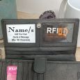 Personalised Black Leather Purse RFID - Godmother