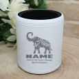 Engraved White Can Cooler Personalised (F)