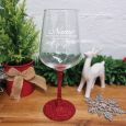 Dad Personalised Christmas Wine Glass 450ml