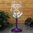 30th Birthday Engraved Personalised Wine Glass 450ml (F)