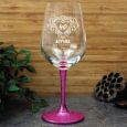 40th Birthday Engraved Personalised Wine Glass 450ml (F)