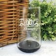 50th Birthday Engraved Personalised Glass Tumbler (F)