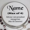 Christening Amethyst Rosary Beads Personalised Tin