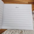 Anniversary Guest Book White Silver Butterfly