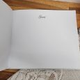 50th Birthday Personalised Guest Book White Silver Butterfly