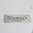 Baptism Personalised Guest Book White Silver Butterfly