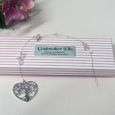 Pink Crystal Heart Suncatcher in Godmother Box