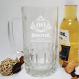 40th Birthday Engraved Personalised Glass Beer Stein (M)